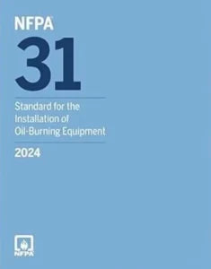 NFPA 31 standard for oil-burning equipment installation, 2024 edition, on the onlinebookdeals website.