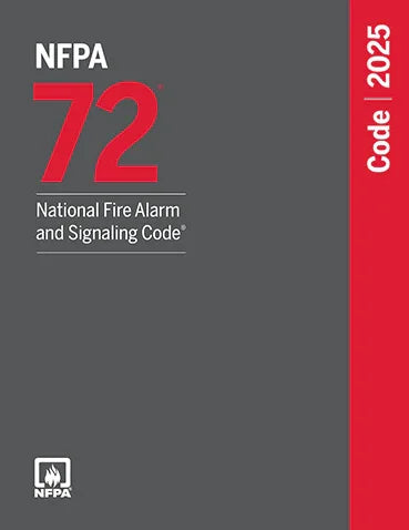 NFPA 72 2025 National Fire Alarm and Signaling Code book cover for technical and safety professionals