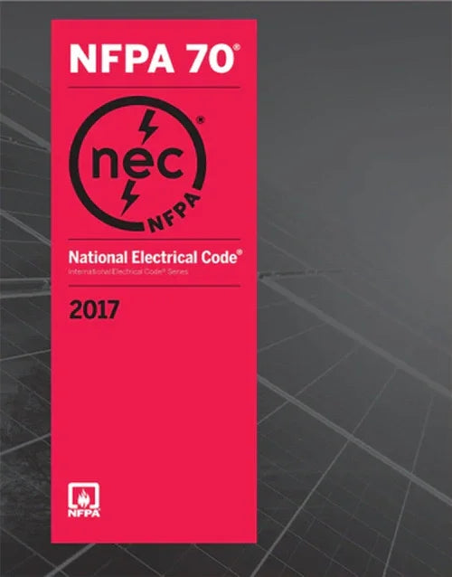 NFPA 70 National Electrical Code 2017 book cover, red edition for electrical safety standards