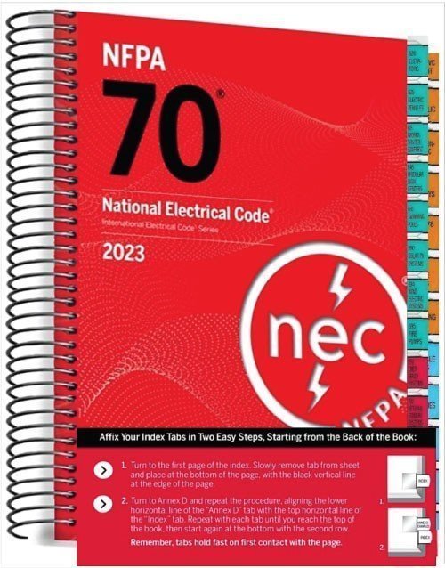 NFPA 70 National Electrical Code 2023 Edition Spiralbound with Tabs | NEC Code - onlinebookdeals