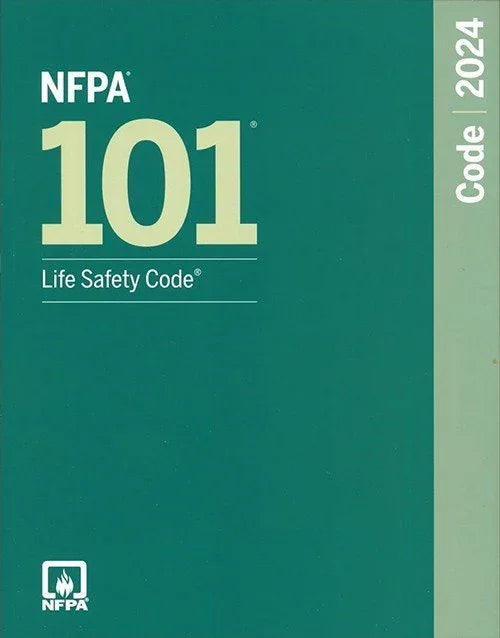 NFPA 101 Life Safety Code 2024 edition book cover for technical and safety professionals