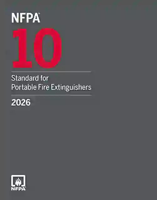 NFPA 10 portable fire extinguisher standard book cover, 2026 edition from NFPA, featuring safety and fire extinguisher guidelines.