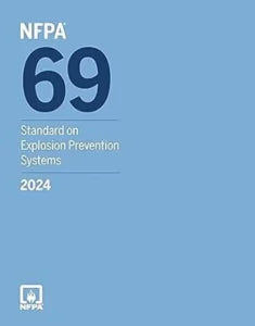 NFPA 69 Standard on Explosion Prevention Systems 2024 book cover, NFPA publication on safety and explosion prevention systems