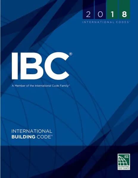 International Building Code (IBC) 2018 ICC book shown with spine and cover visible, ideal for construction and safety professionals.