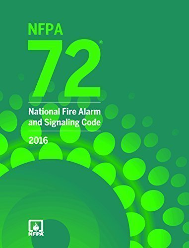 NFPA 72 National Fire Alarm and Signaling Code 2016 edition book cover with safety symbols and text.