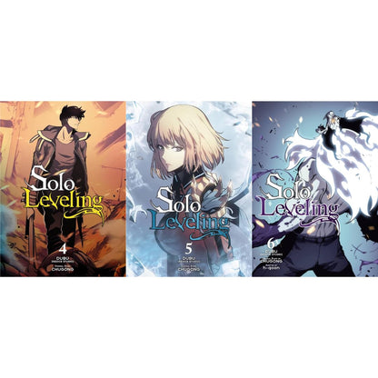 Complete Solo Leveling manga series set with volumes 1-12, featuring colorful cover art from the onlinebookdeals edition.