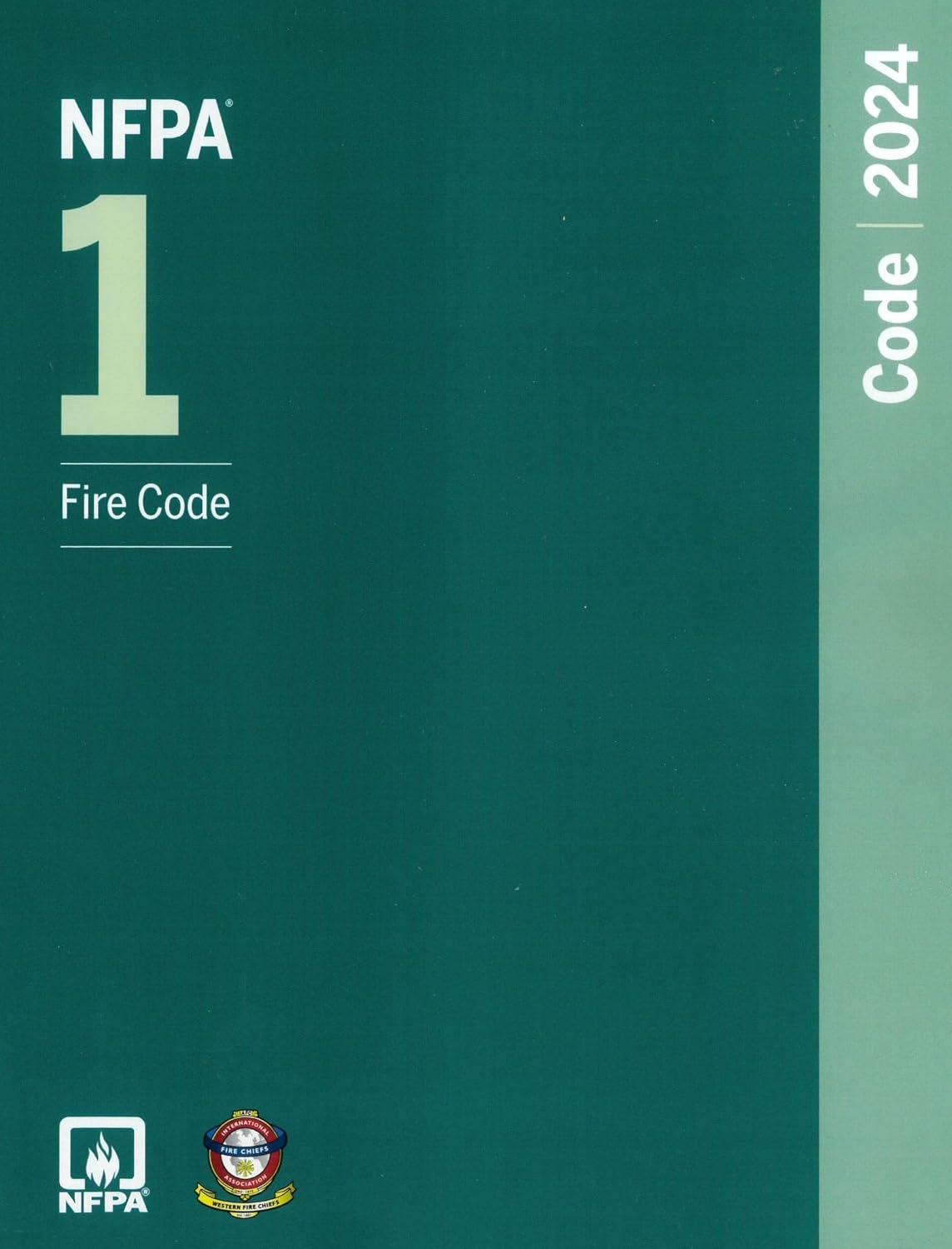 NFPA 1 Fire Code 2024 Edition book by NFPA, featuring a white cover with red and black text and NFPA branding.