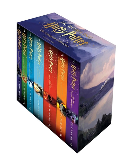 Complete Harry Potter box set of comic books featuring all seven stories in a visually appealing collection.