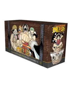 Box set of One Piece comics featuring East Blue and Baroque Works volumes 1-23, with colorful manga cover art images.