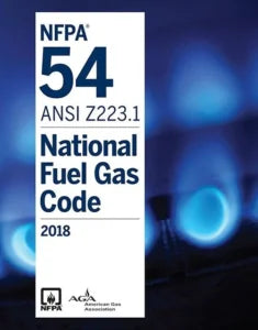 NFPA 54 ANSI Z223.1 National Fuel Gas Code 2018 Edition book cover with title and edition details