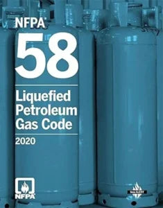 NFPA Liquefied Petroleum Gas Code 2020 edition book cover with title and barcode, published by NFPA.