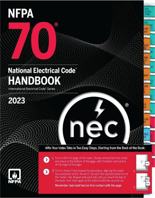 NFPA 70 National Electrical Code Handbook 2023 With Index Tabs - onlinebookdeals