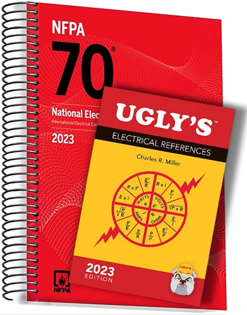 NFPA 70 National Electrical Code 2023 Edition Spiralbound With Index Tab + Ugly’s Electrical References, 2023 Edition Spiral-bound - onlinebookdeals