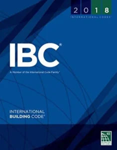 ICC International Building Code (IBC) 2018 book cover, published by onlinebookdeals, with ISBN 978-1609837358.