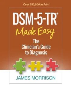 DSM-5-TR Made Easy: The Clinician’s Guide to Diagnosis book cover, featuring title and author information.