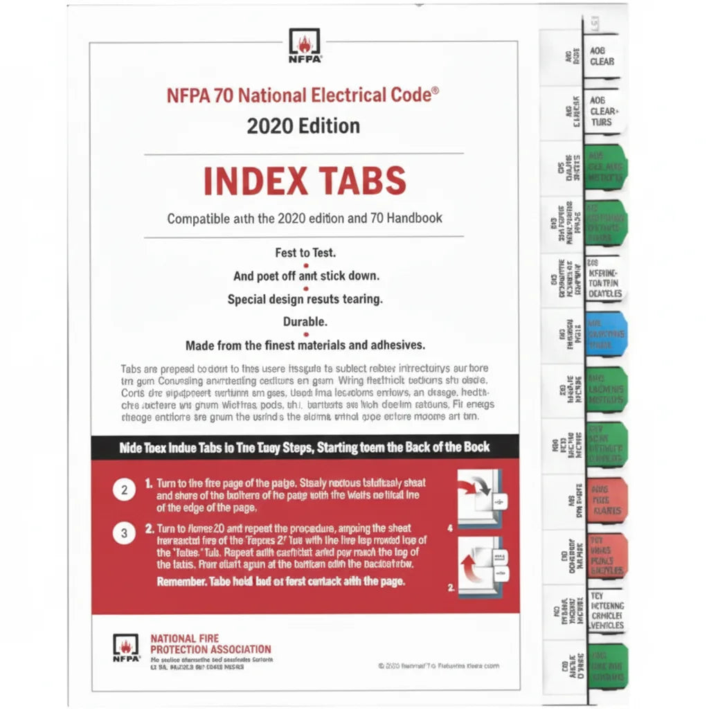 National Fire Protection Association NFPA 70, National Electrical Code (NEC) Self-Adhesive Index Tabs 2026 - onlinebookdeals