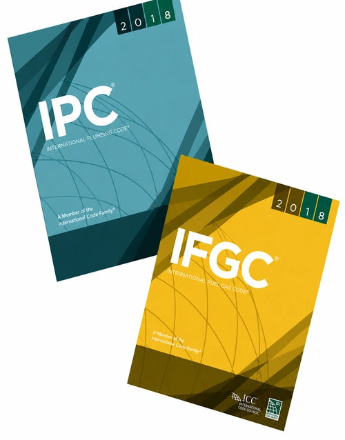 ICC International Plumbing and Fuel Gas Code 2018 Edition book cover, published by onlinebookdeals, for plumbing and gas safety standards