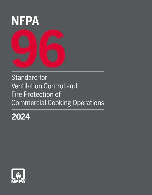 NFPA 96 Standard for Ventilation Control and Fire Protection of Commercial Cooking Operations 2024 edition book cover