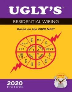 Spiral-bound Ugly’s Residential Wiring 2020 Edition NFPA book with detailed electrical wiring guidelines and diagrams.